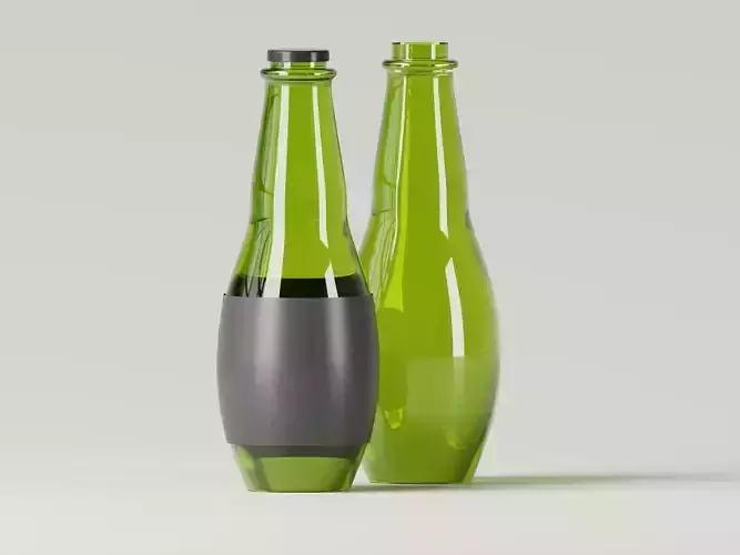 Soft Drink Glass Bottle 3D Model