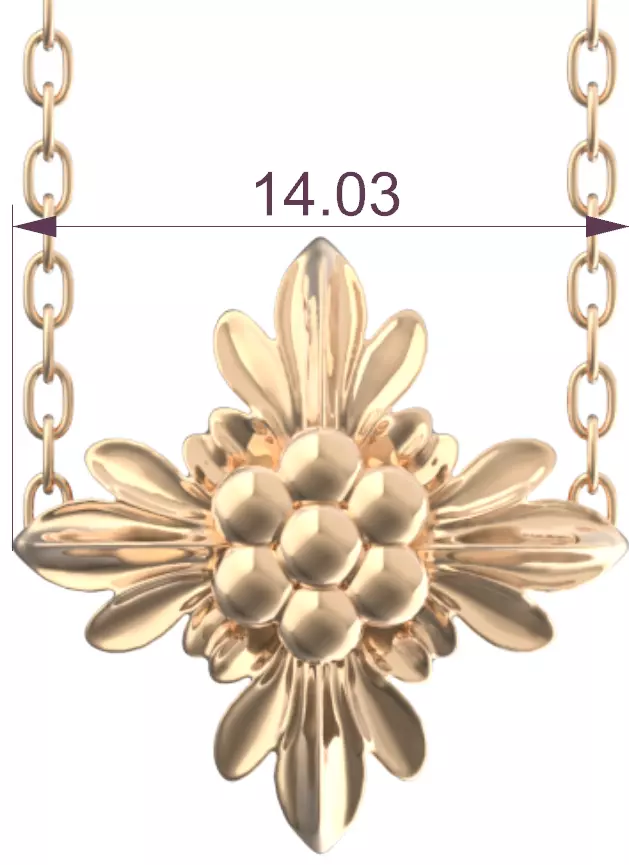 Plant Motif Pendant Free 3D print model