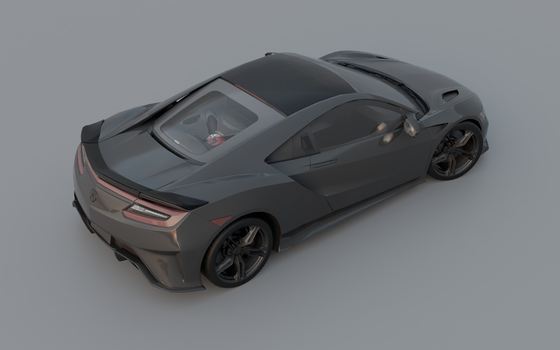 Acura NSX 2022 low poly Low-poly 3D model_8
