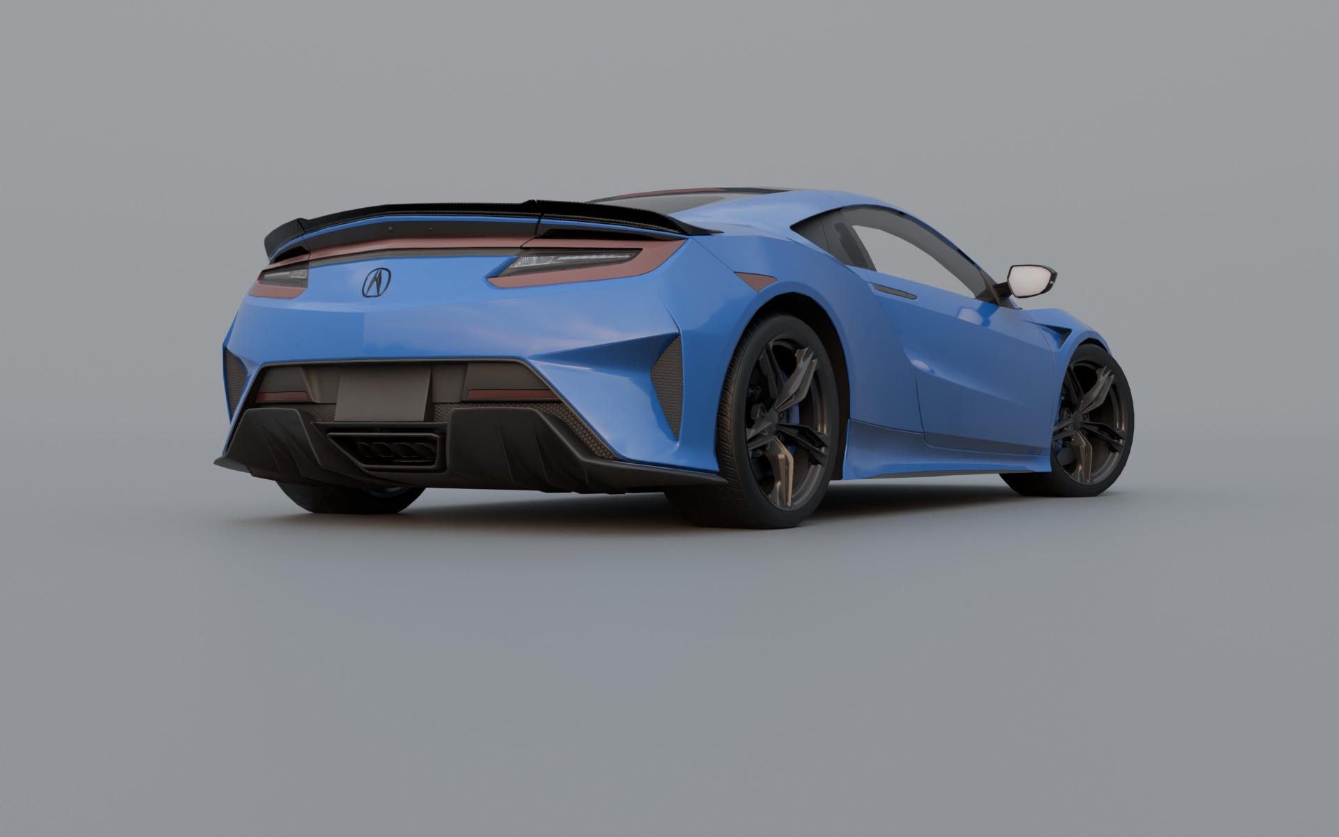 Acura NSX 2022 low poly Low-poly 3D model_3