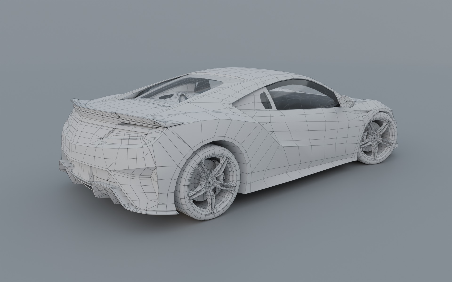 Acura NSX 2022 low poly Low-poly 3D model_10