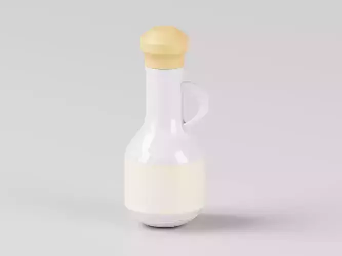 Stoneware Olive Oil Bottle 3D Model