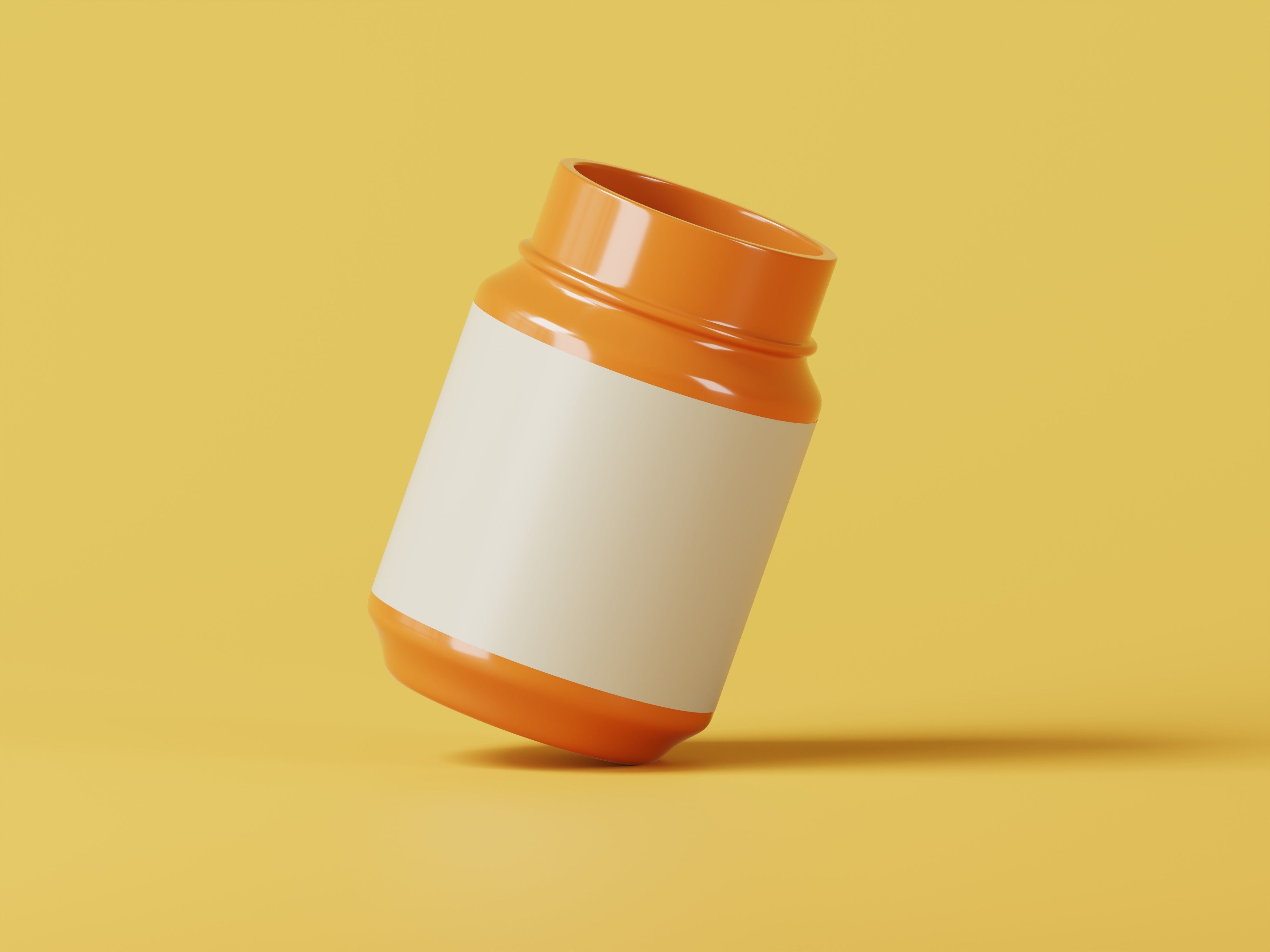 Cosmetic or Medicine Supplement Jar 3D Model Low-poly 3D model_7