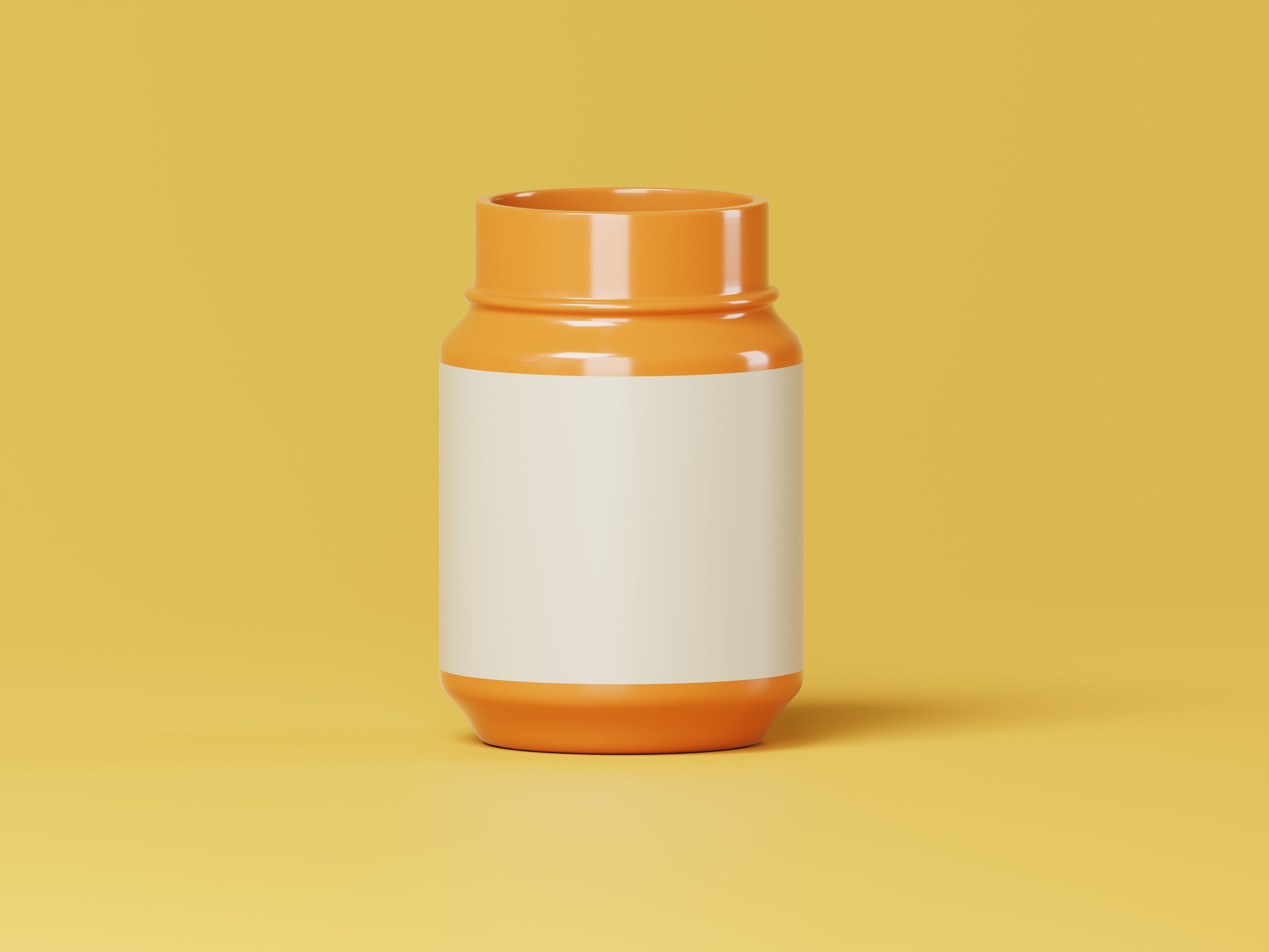 Cosmetic or Medicine Supplement Jar 3D Model Low-poly 3D model_4