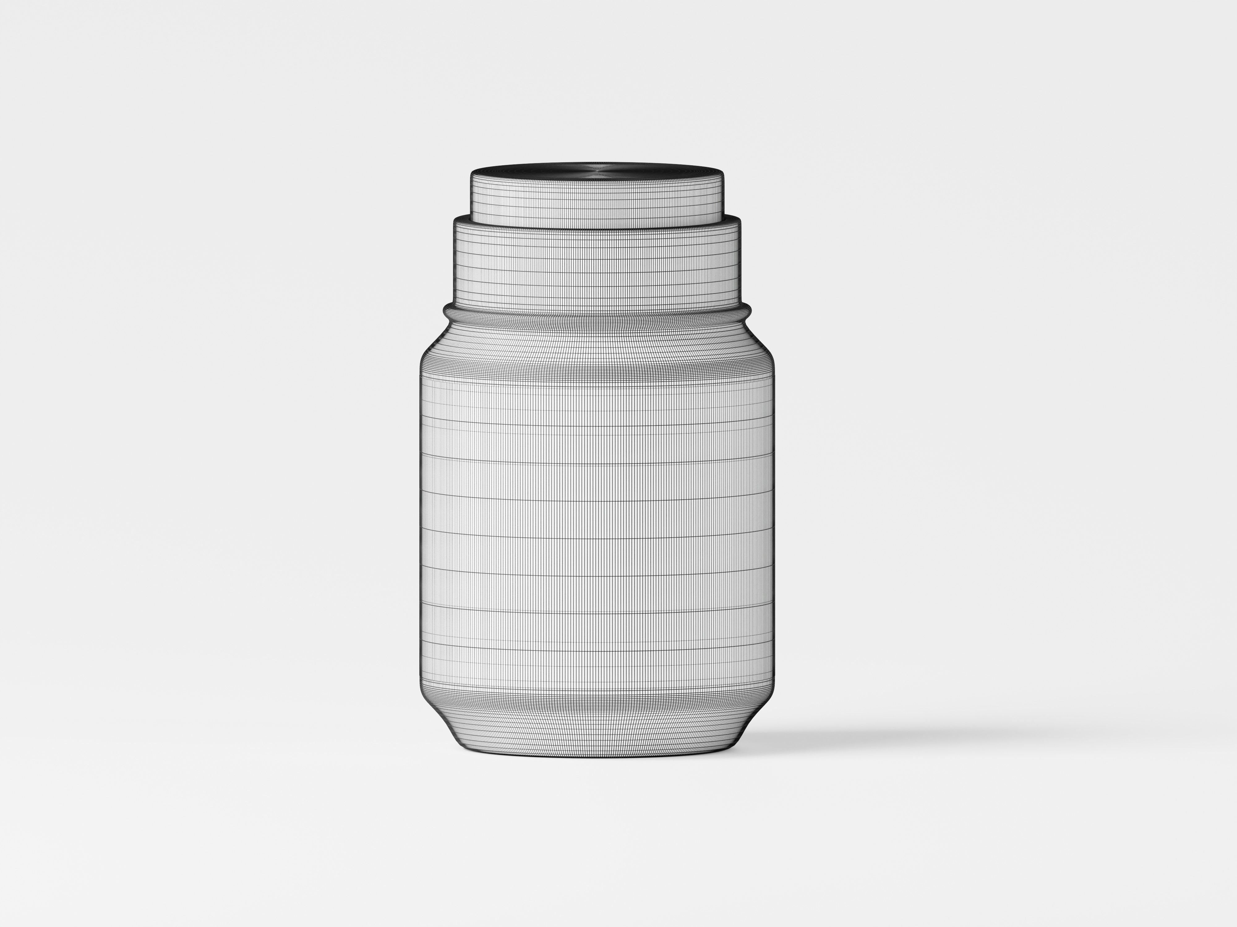 Cosmetic or Medicine Supplement Jar 3D Model Low-poly 3D model_2