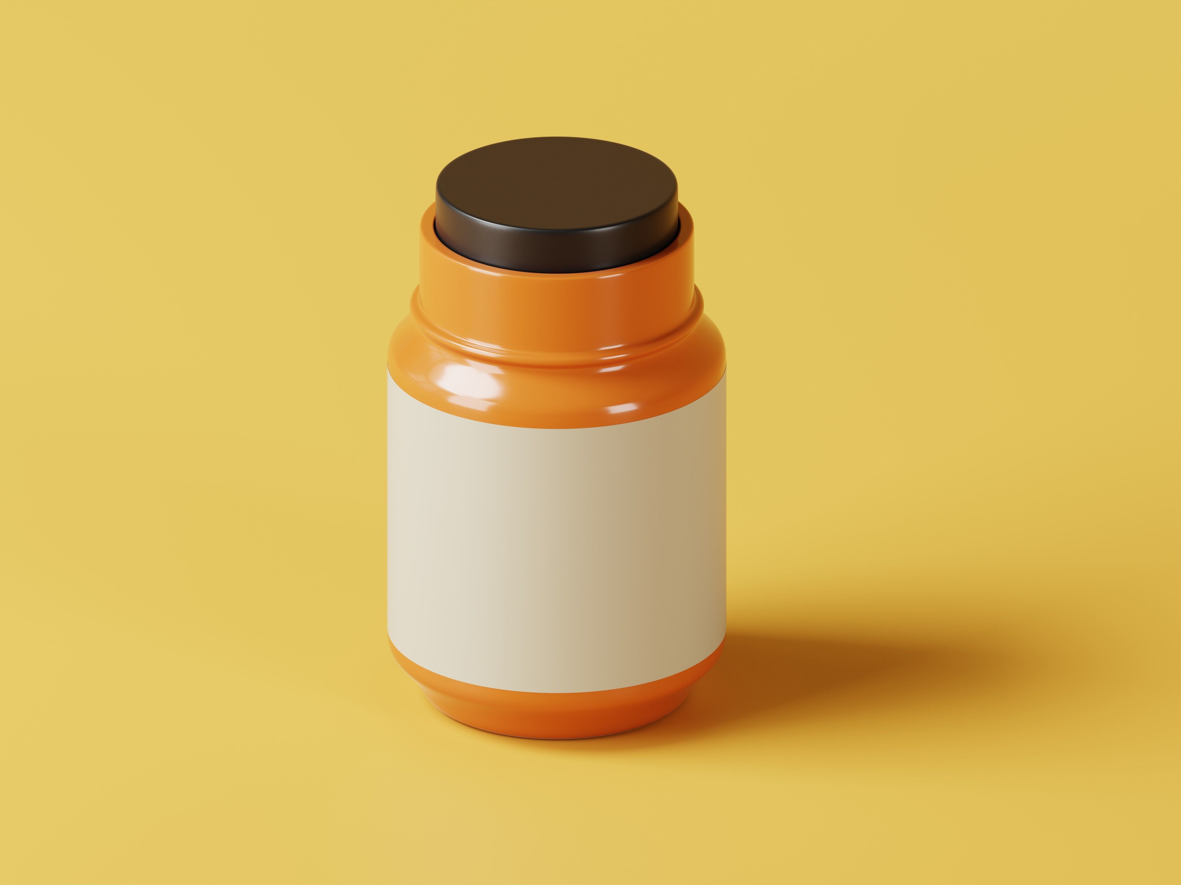 Cosmetic or Medicine Supplement Jar 3D Model Low-poly 3D model_3