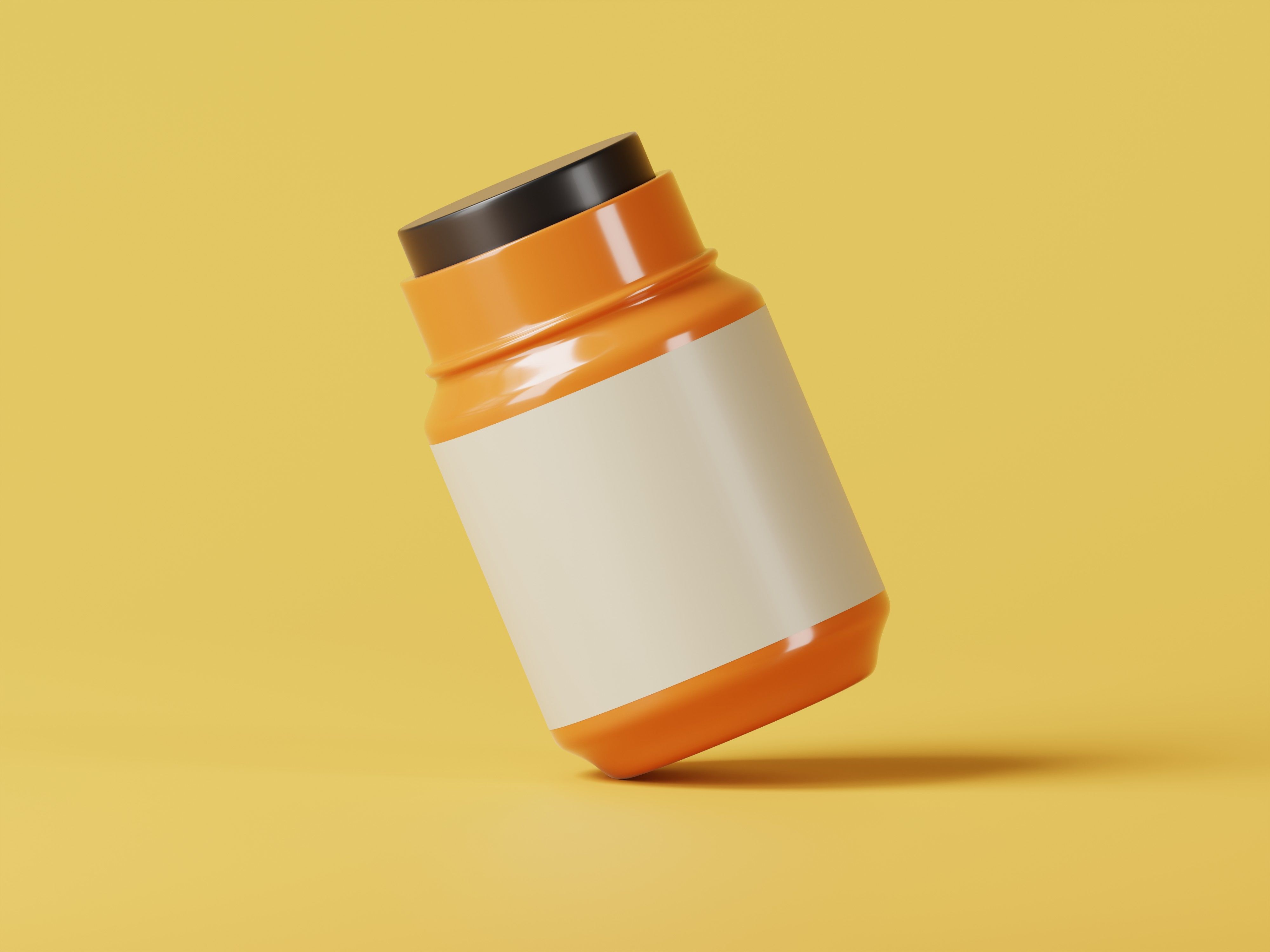 Cosmetic or Medicine Supplement Jar 3D Model Low-poly 3D model_6