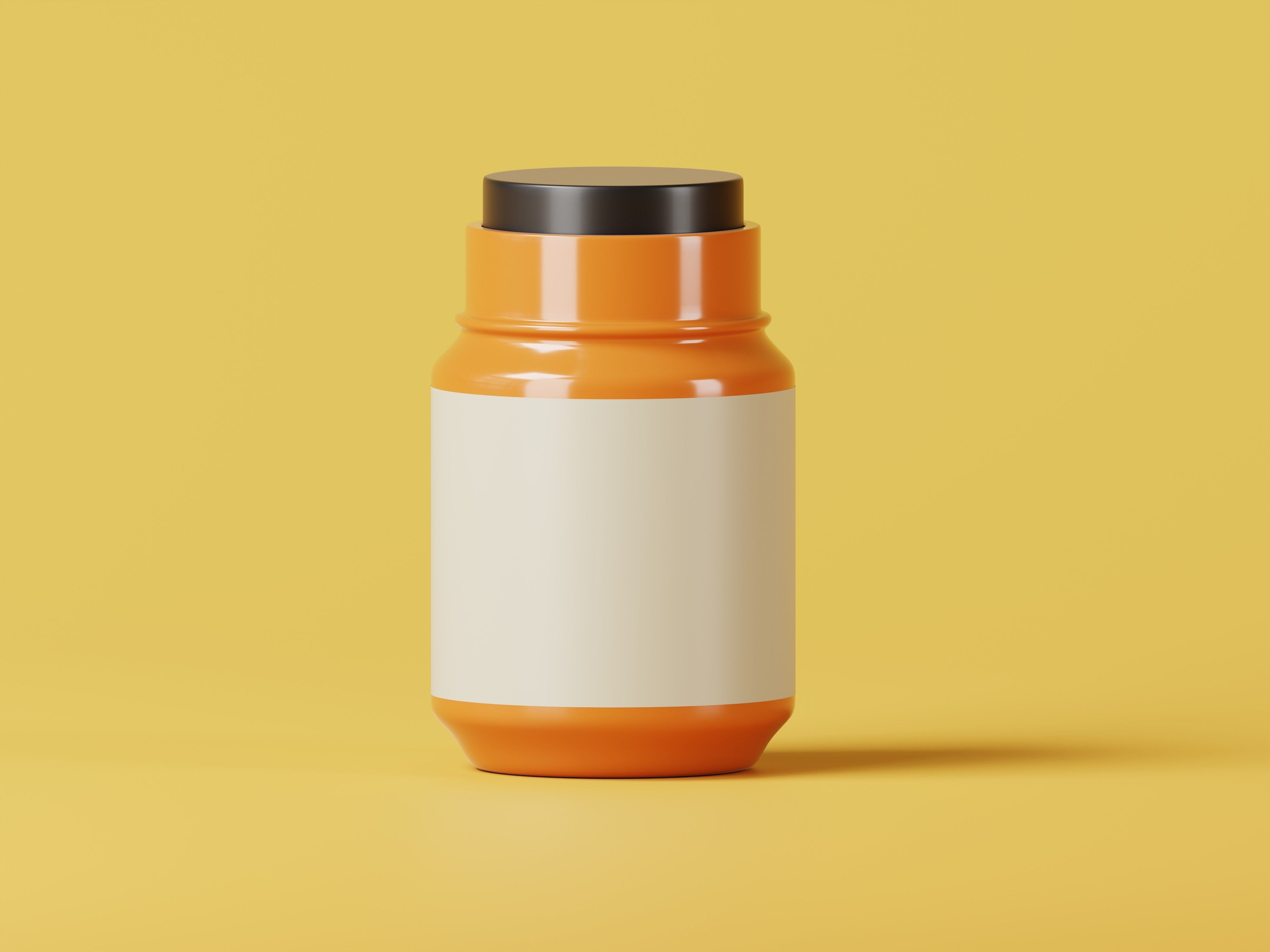 Cosmetic or Medicine Supplement Jar 3D Model Low-poly 3D model_1