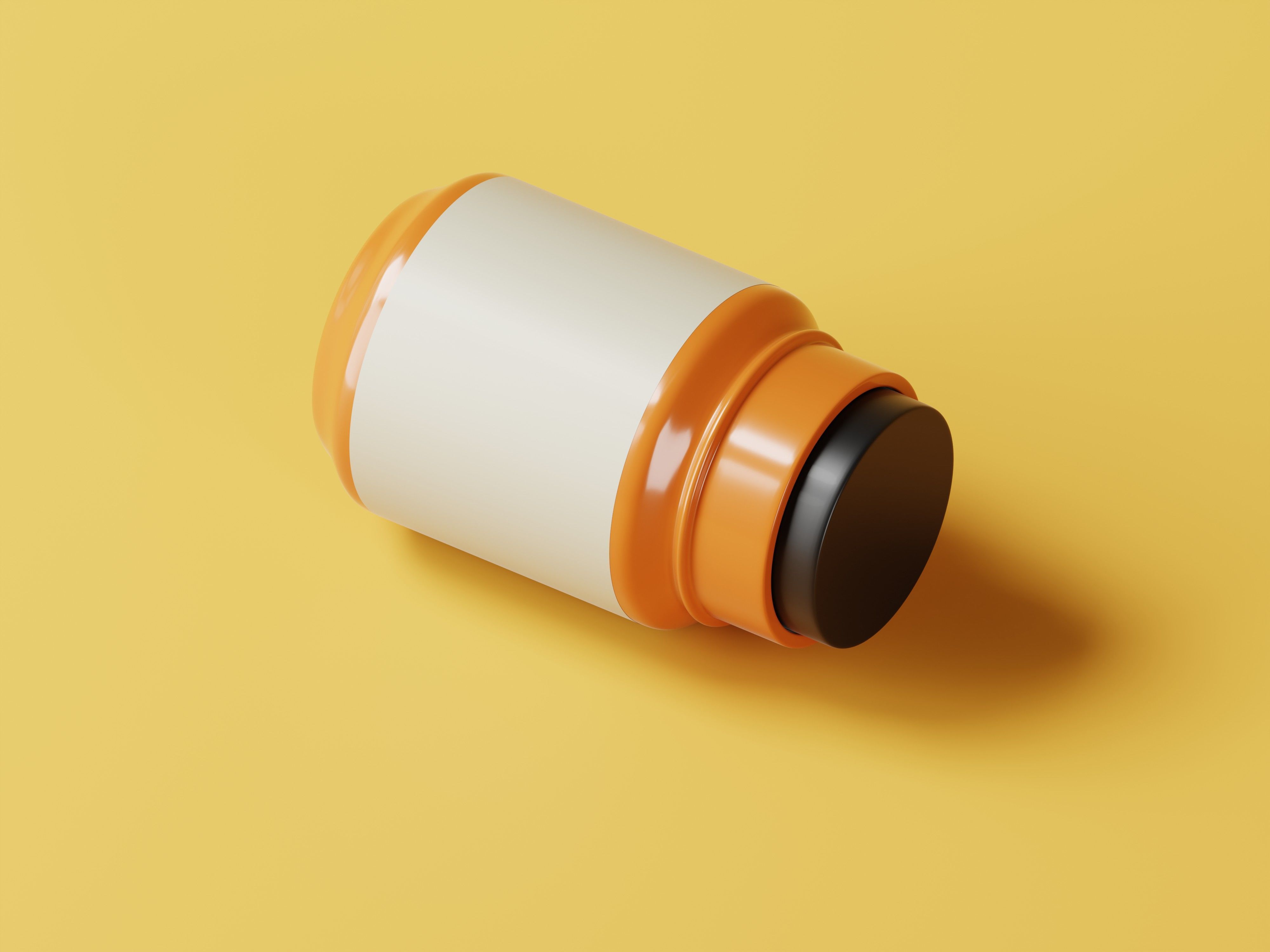 Cosmetic or Medicine Supplement Jar 3D Model Low-poly 3D model_9
