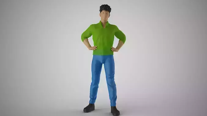 Man with Hand on Waist