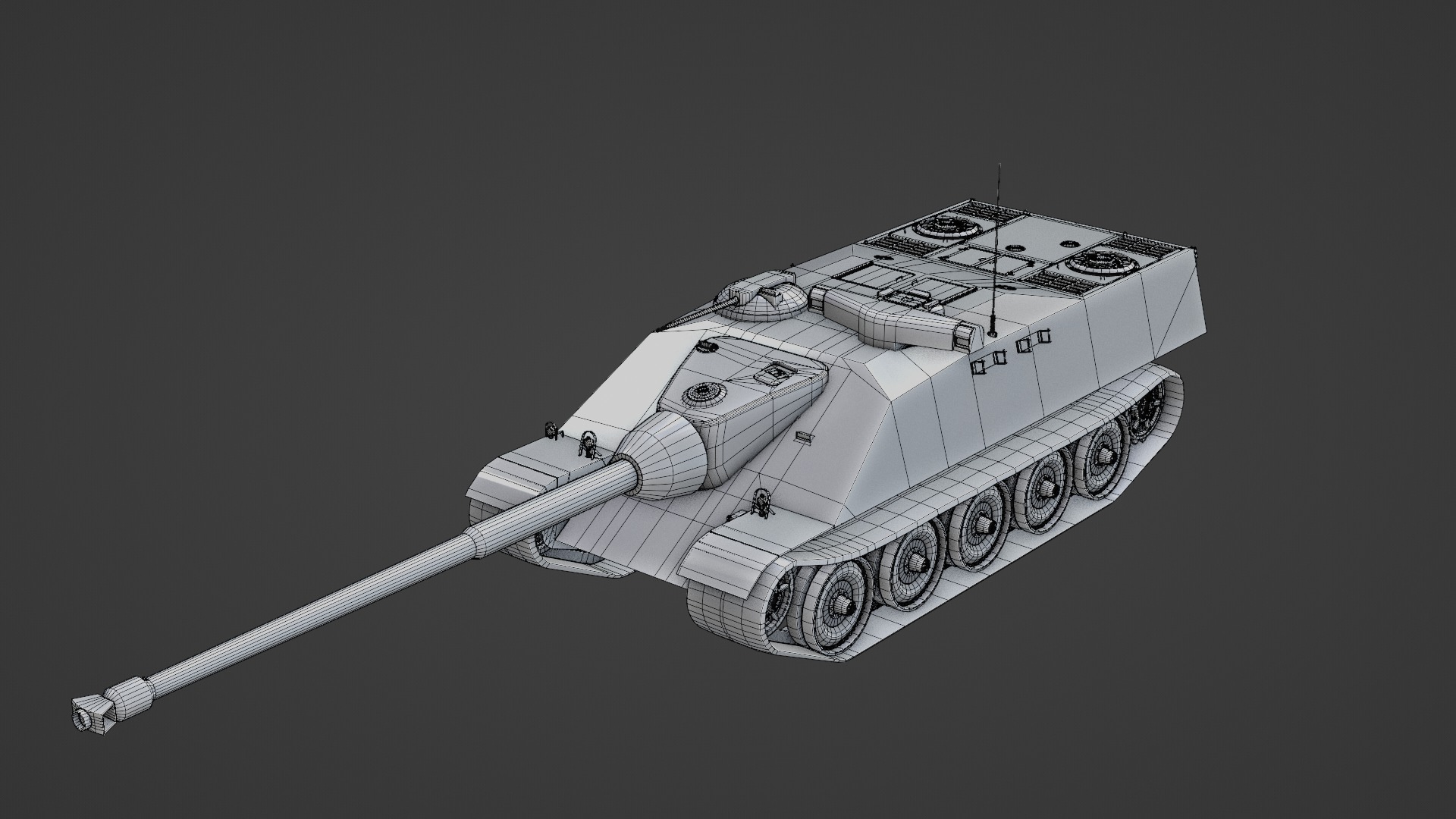 AMX-50 Foch Low-poly 3D model_6