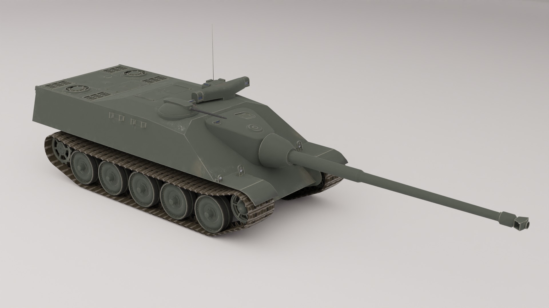 AMX-50 Foch Low-poly 3D model_2