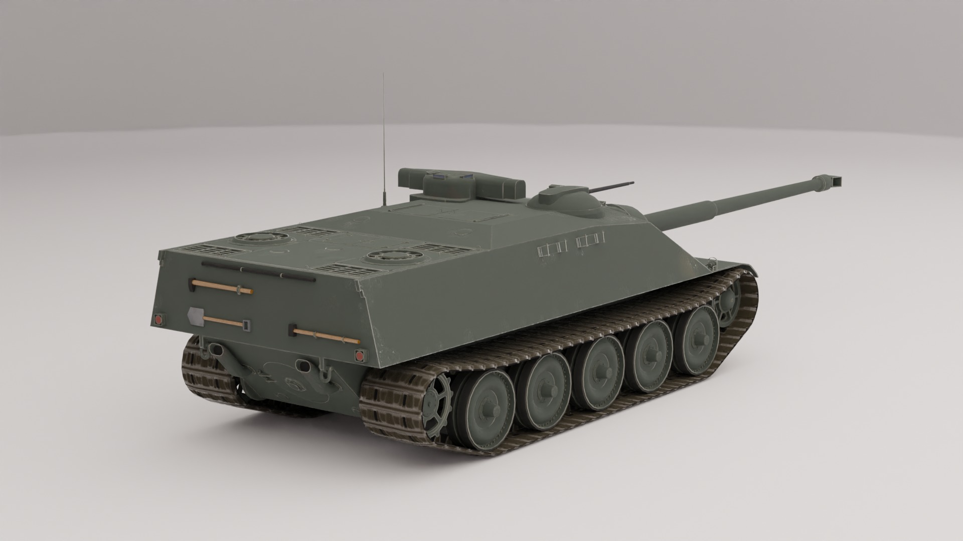 AMX-50 Foch Low-poly 3D model_4