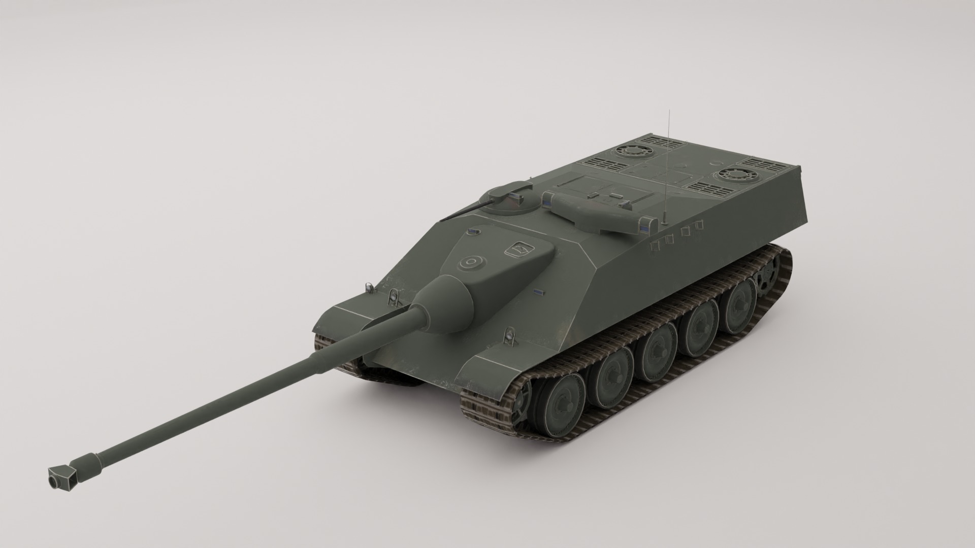 AMX-50 Foch Low-poly 3D model_1