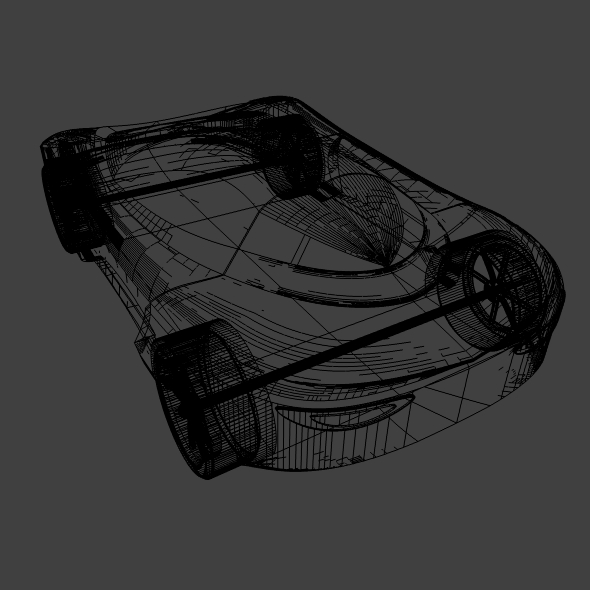 Yellow toy car concept 3D print model_13