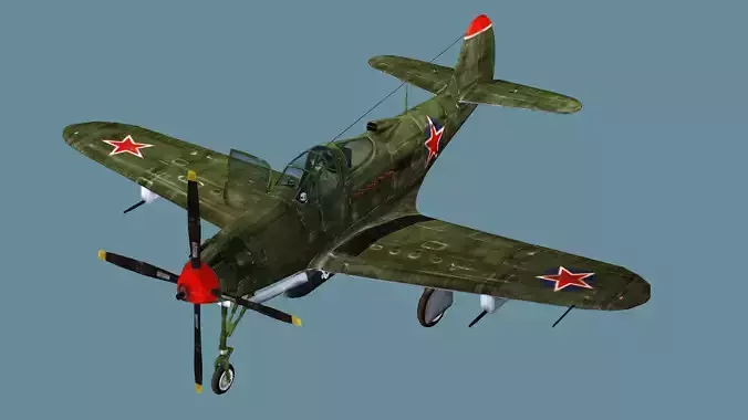 Douglas A-1H Skyraider V24B SVAF 3D model Low-poly 3D model