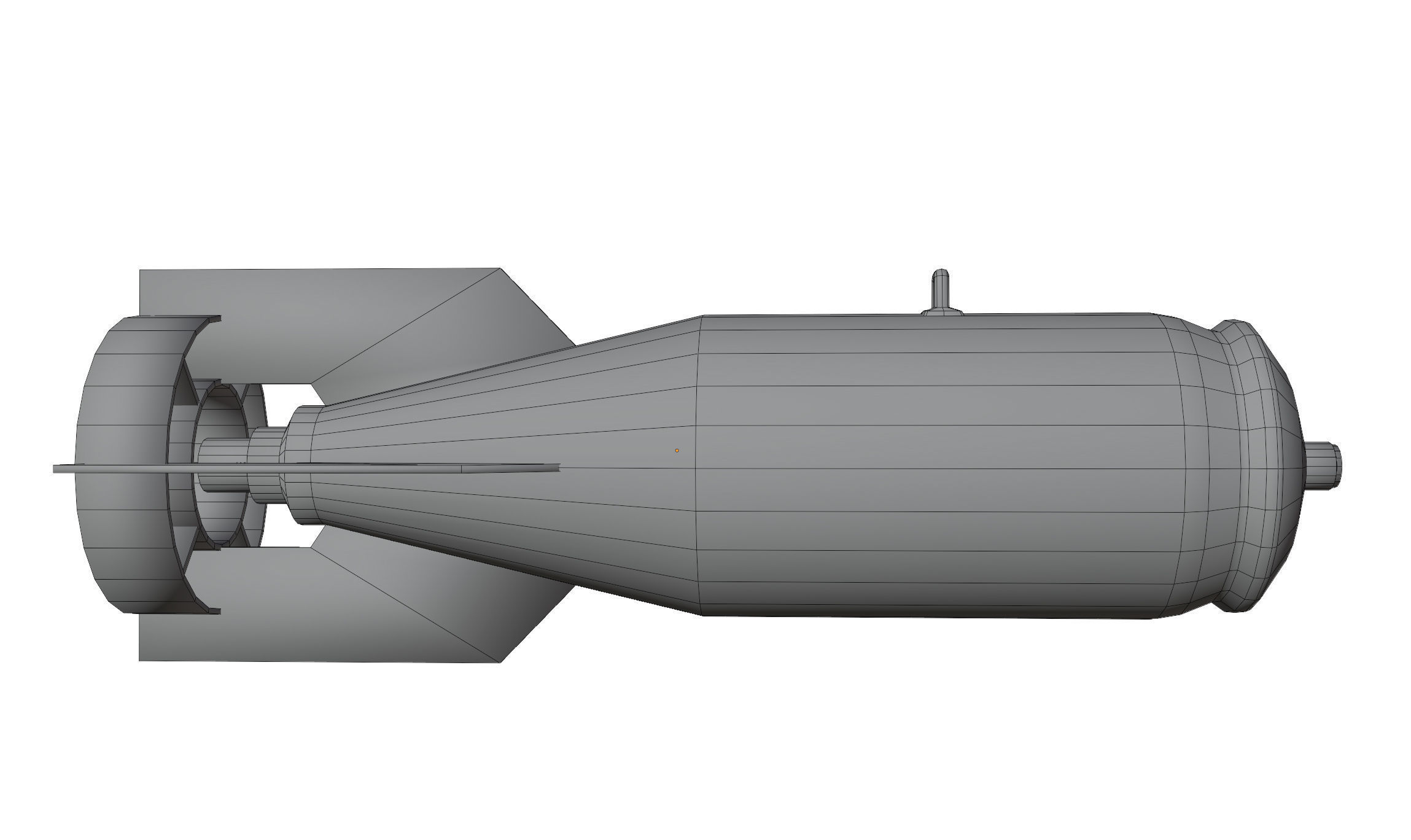 FAB100 Soviet Russian Aircraft Bomb Game Ready PBR Mode Low-poly 3D model_16