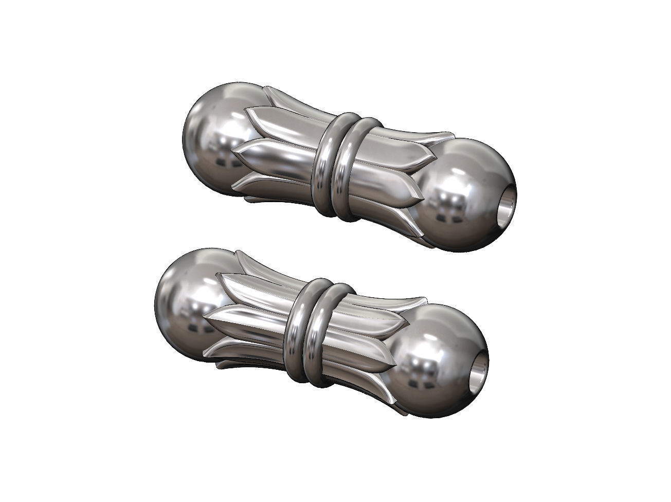 Double Lotus orb spacer pendant and bracelet charm 3D print model_10