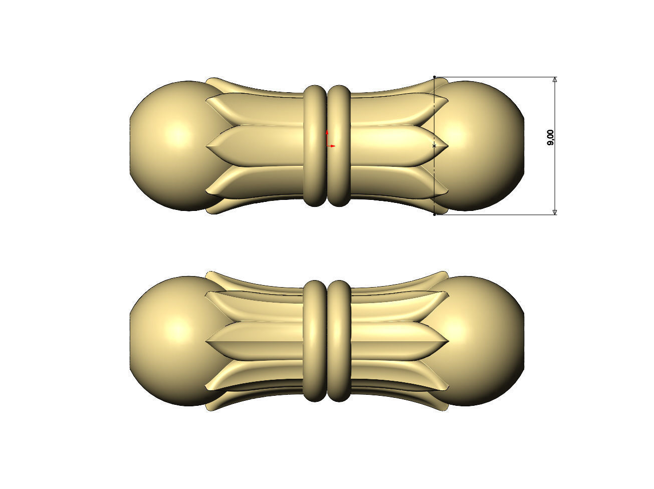 Double Lotus orb spacer pendant and bracelet charm 3D print model_8