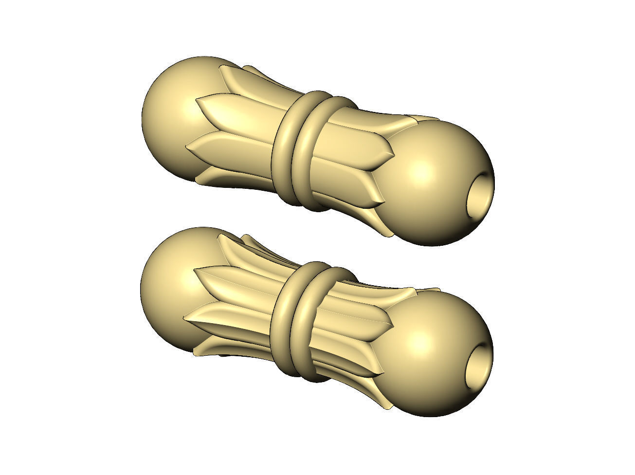 Double Lotus orb spacer pendant and bracelet charm 3D print model_6