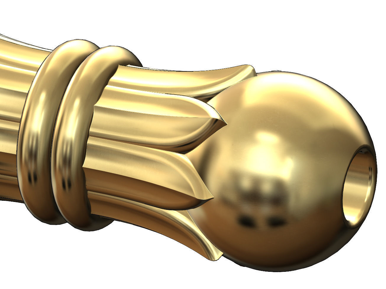 Double Lotus orb spacer pendant and bracelet charm 3D print model_5