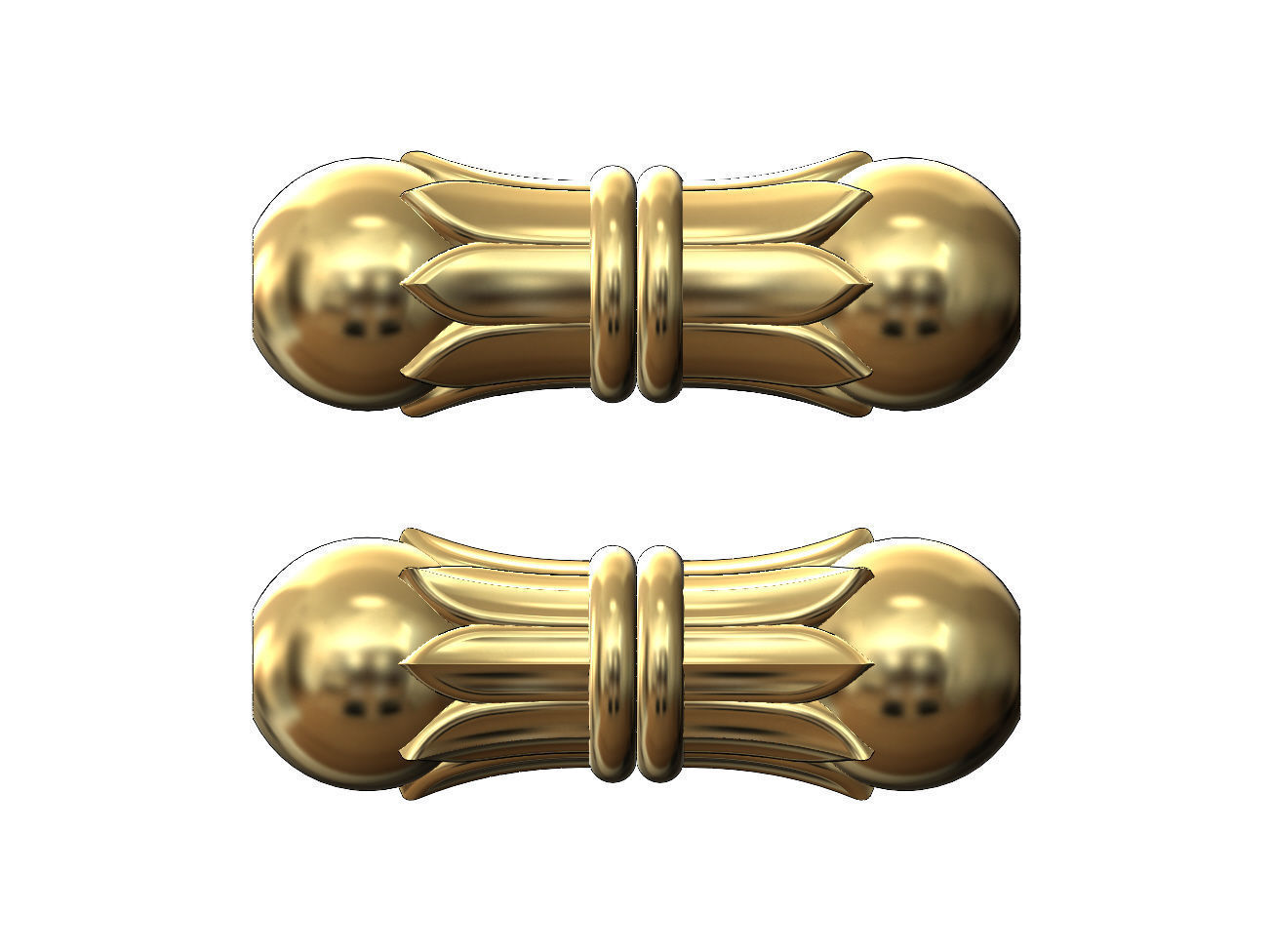 Double Lotus orb spacer pendant and bracelet charm 3D print model_1