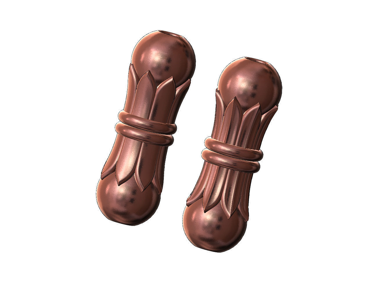 Double Lotus orb spacer pendant and bracelet charm 3D print model_11