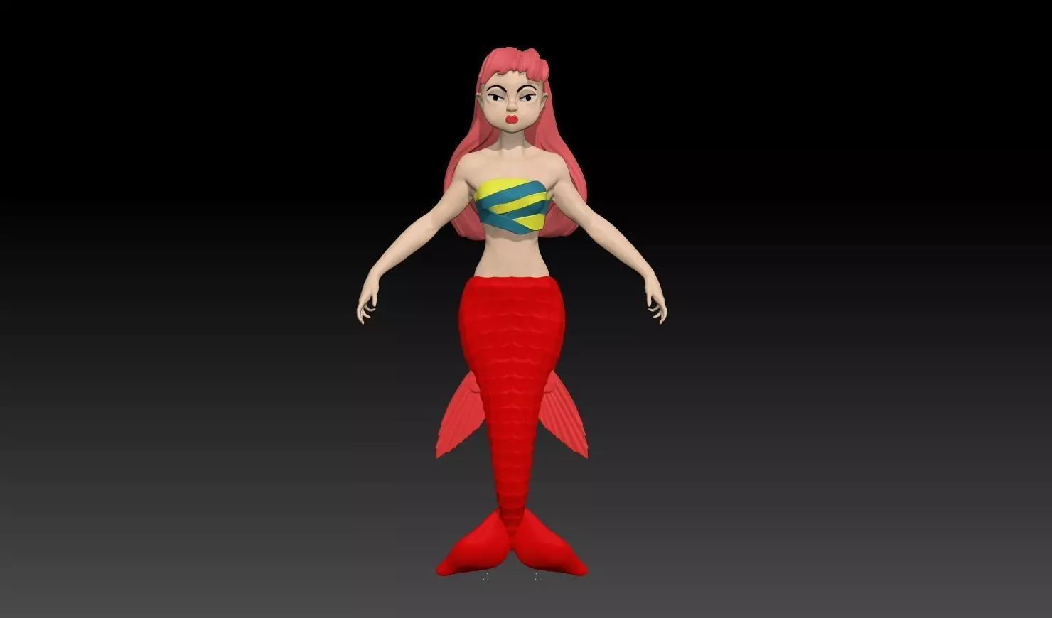 Mermaid Character - Updated Version 3D model