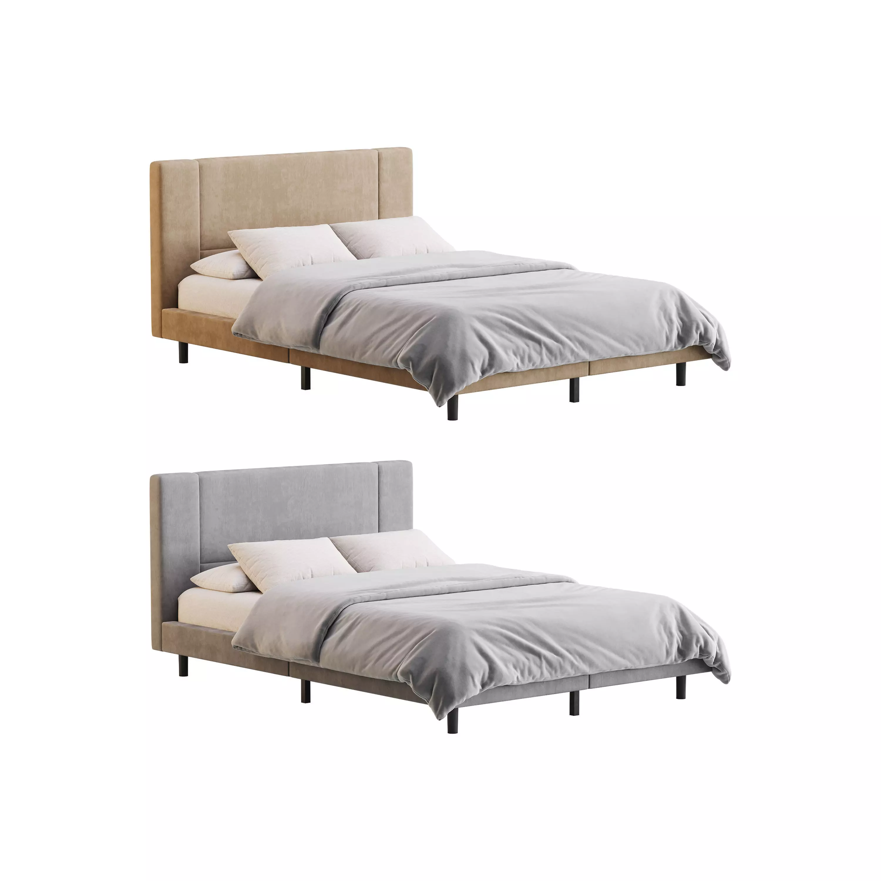 Flolinda Queen Bed 3D model
