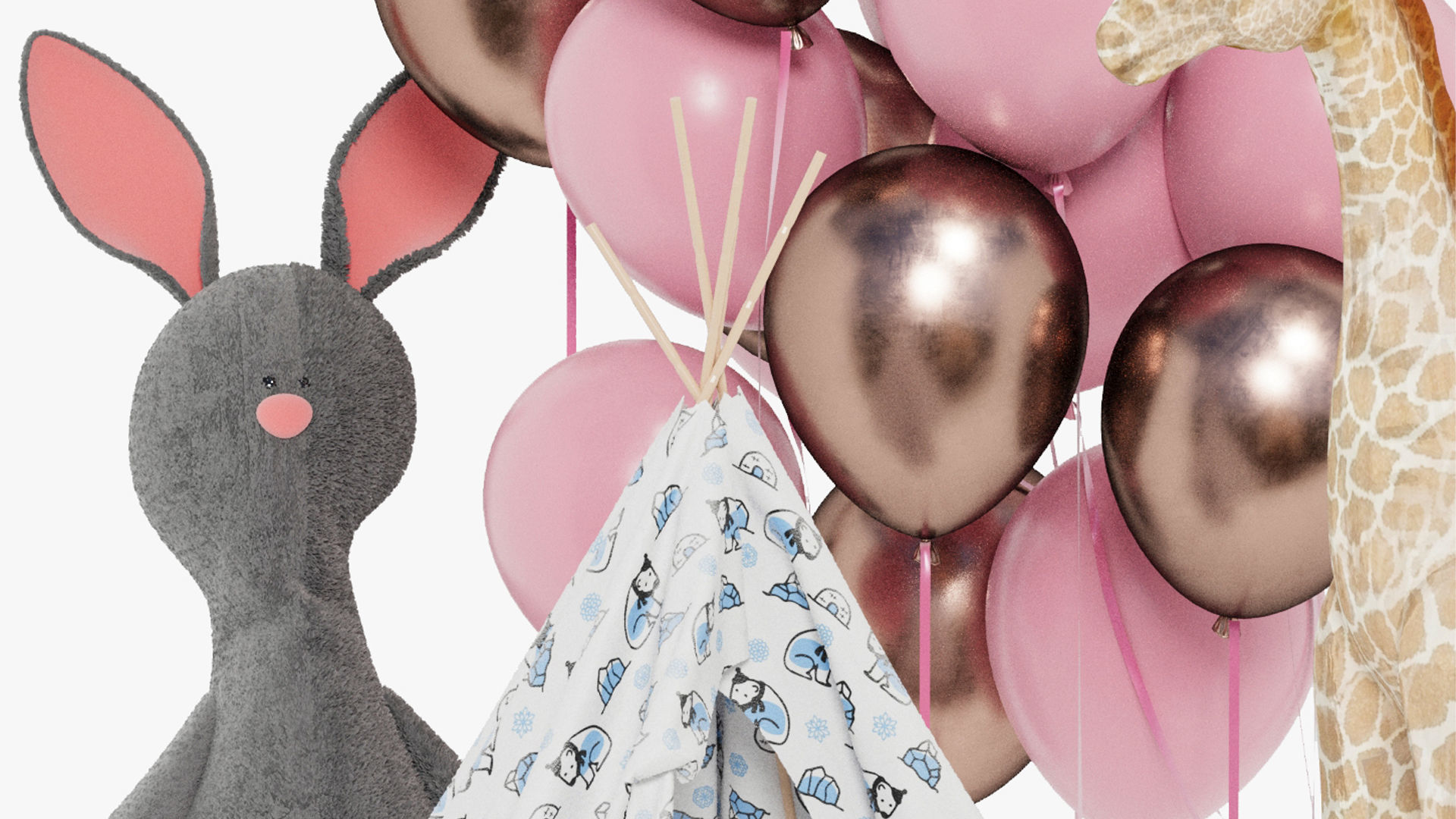 A set of toys for a child room or a toy store 3D model_2