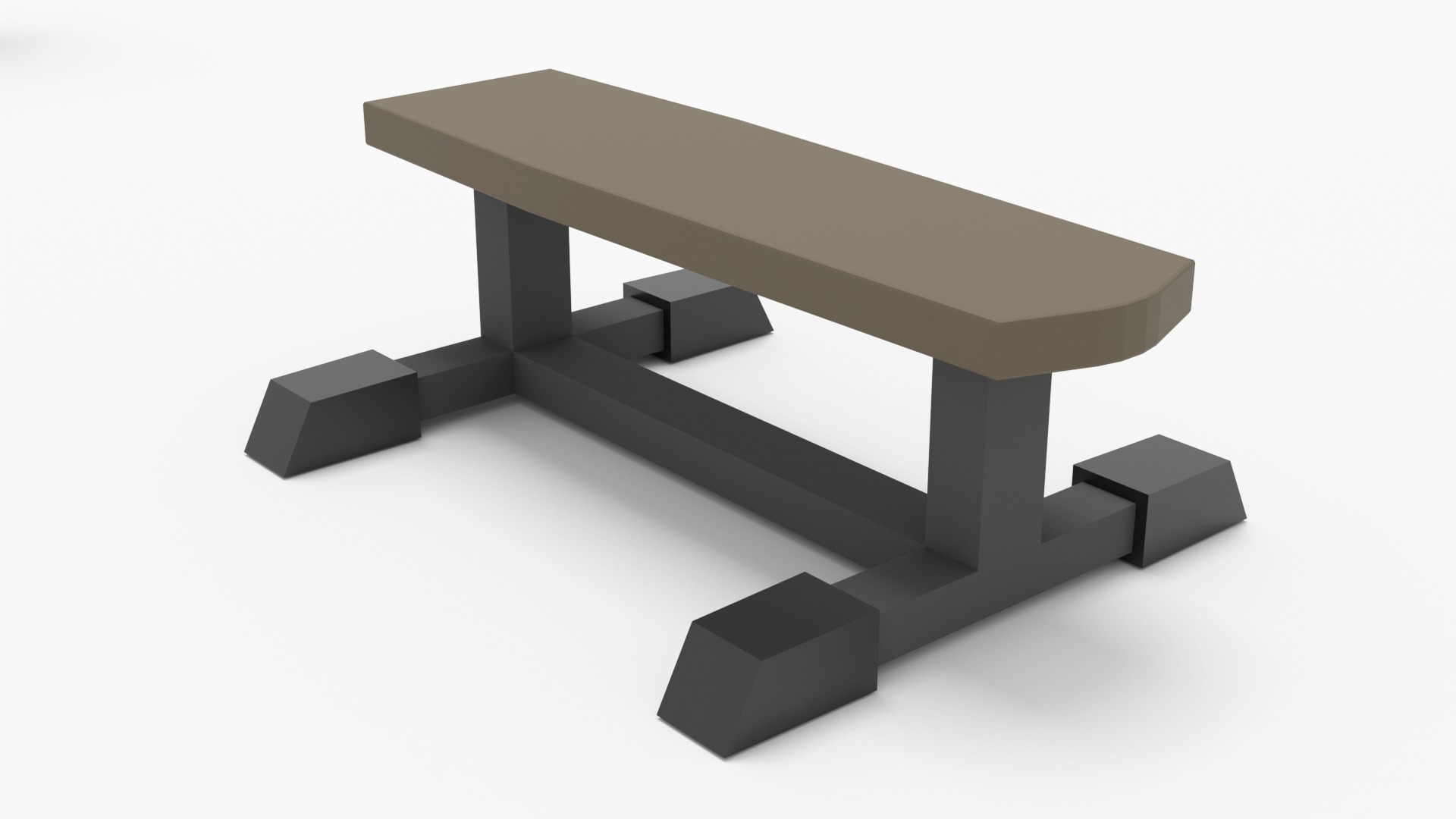 Low Poly Gym Equipment Low-poly 3D model_9