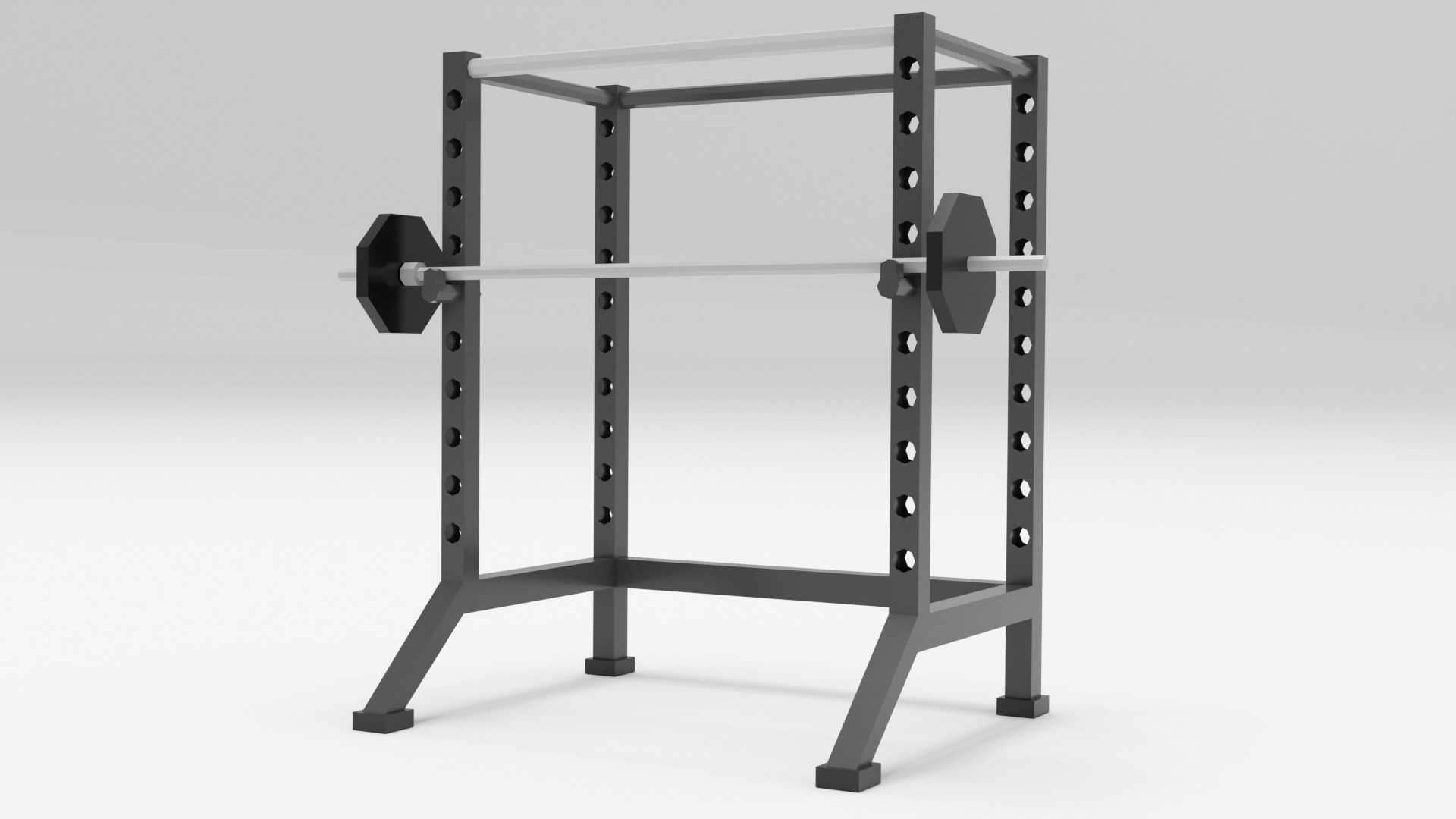 Low Poly Gym Equipment Low-poly 3D model_2
