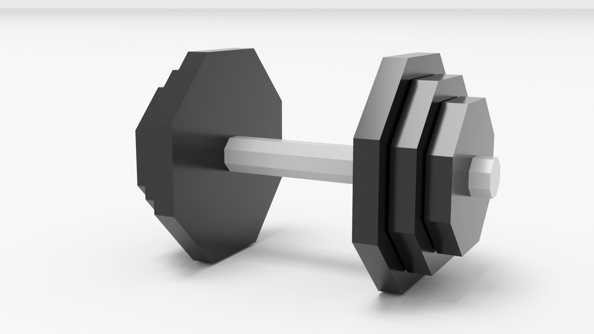 Low Poly Gym Equipment Low-poly 3D model_14