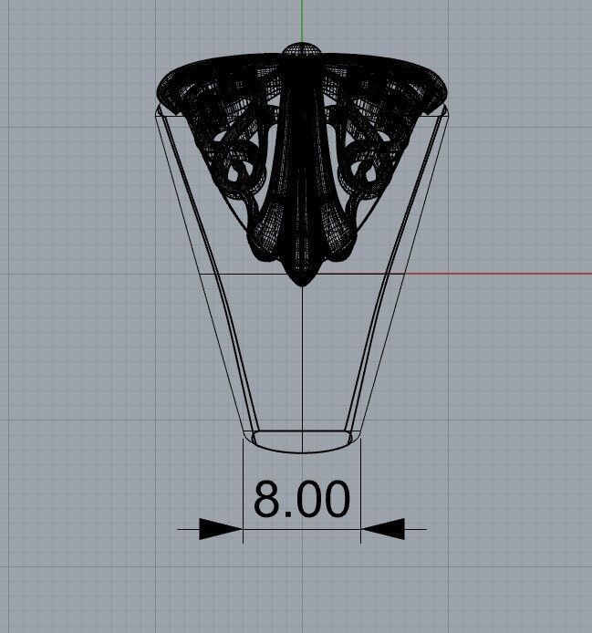 Chrome Hearts Style Classic Oval Ring 3D print model_8