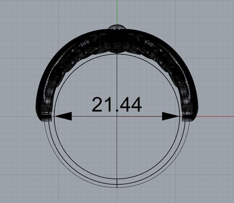 Chrome Hearts Style Classic Oval Ring 3D print model_7