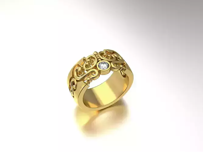 wedding ring 3d print model