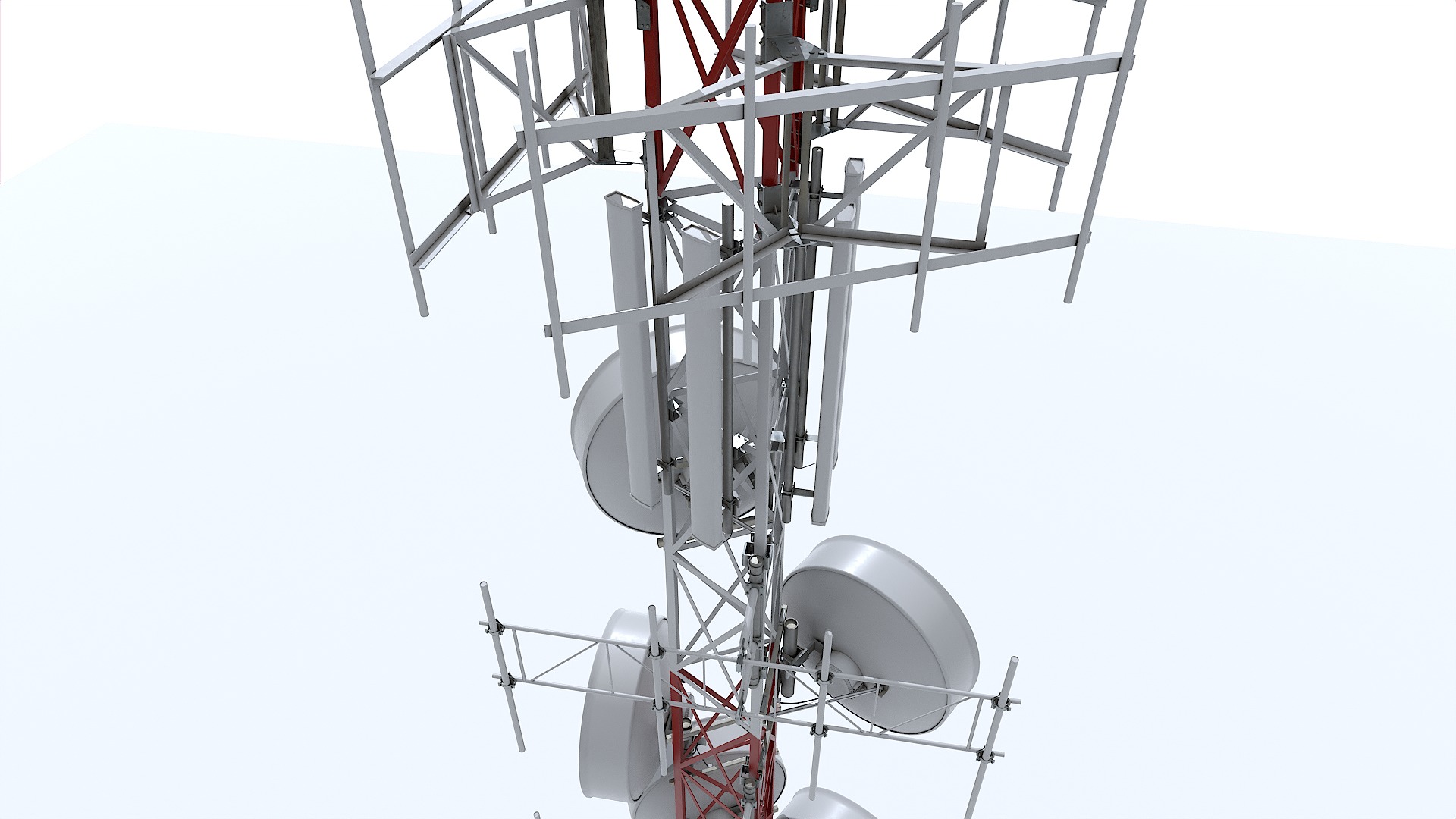 Radio Tower Low-poly 3D model_6