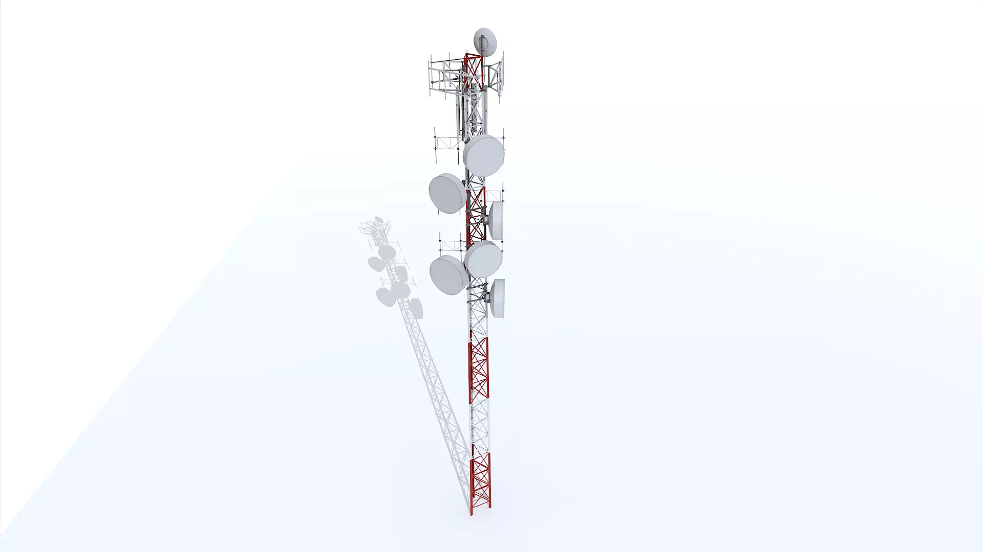 Radio Tower Low-poly 3D model_0