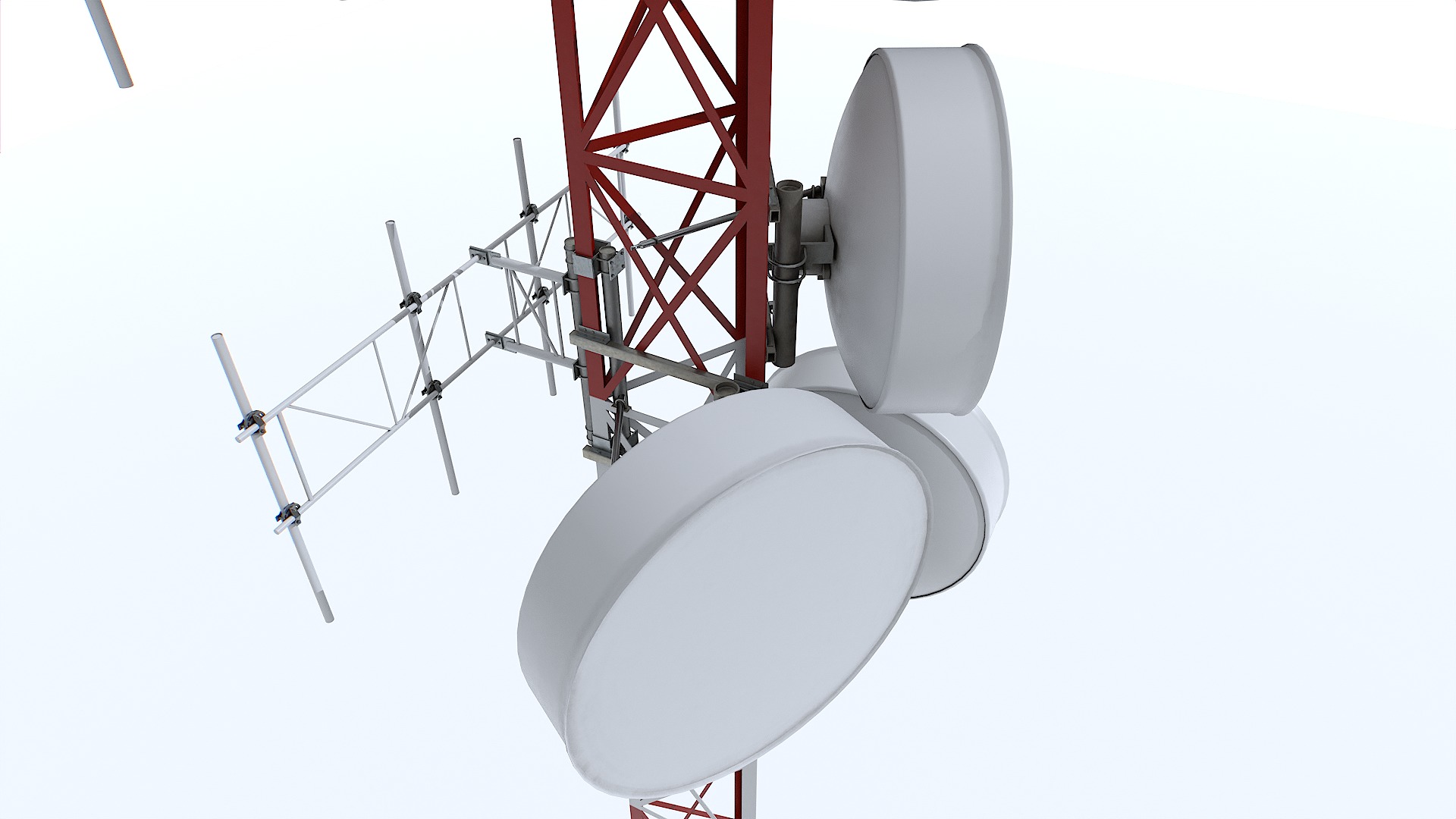 Radio Tower Low-poly 3D model_4