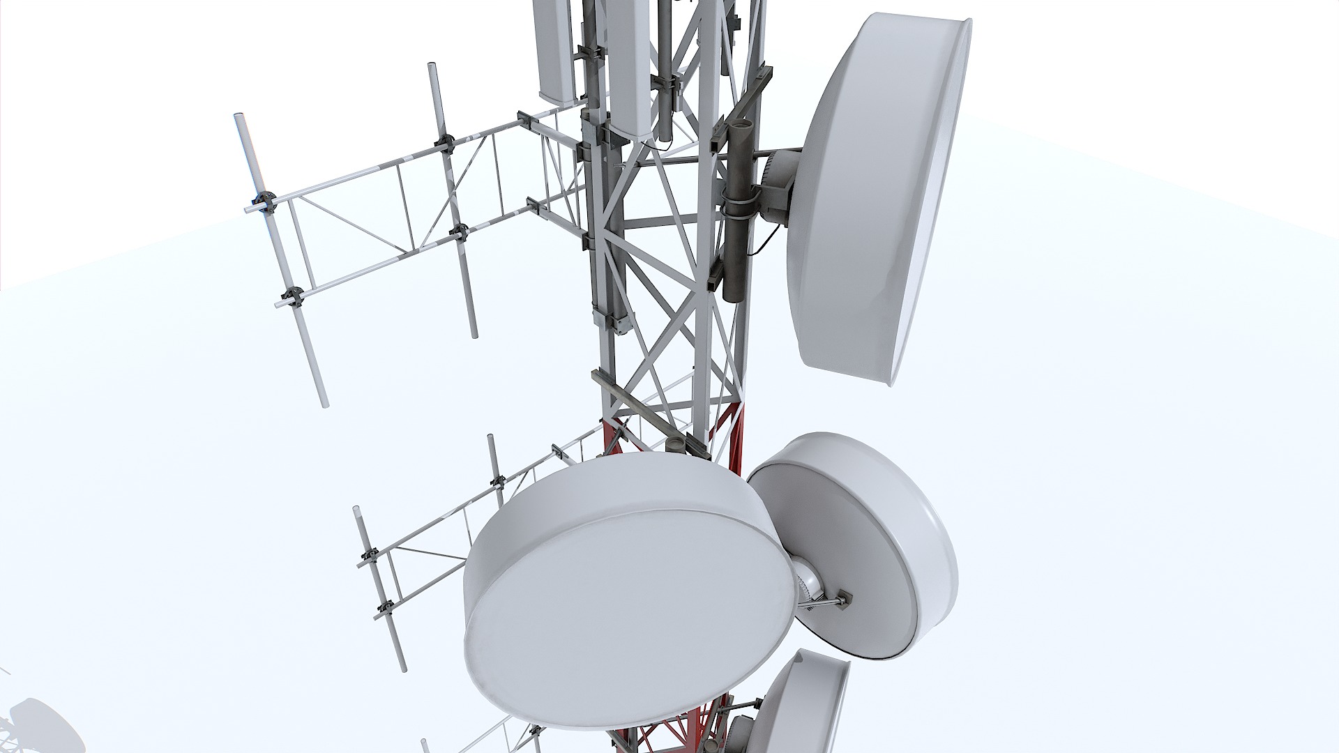 Radio Tower Low-poly 3D model_3