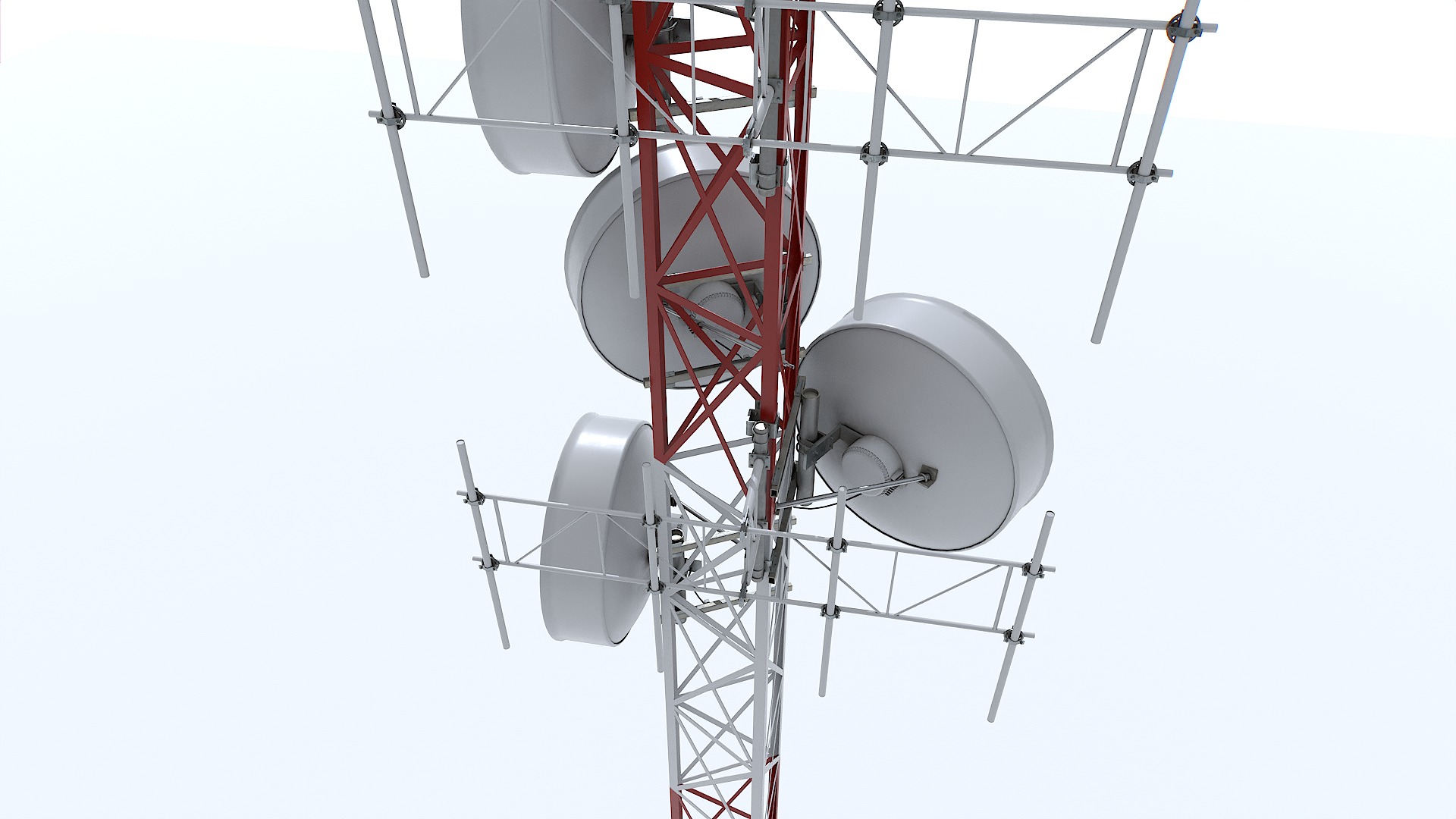 Radio Tower Low-poly 3D model_5