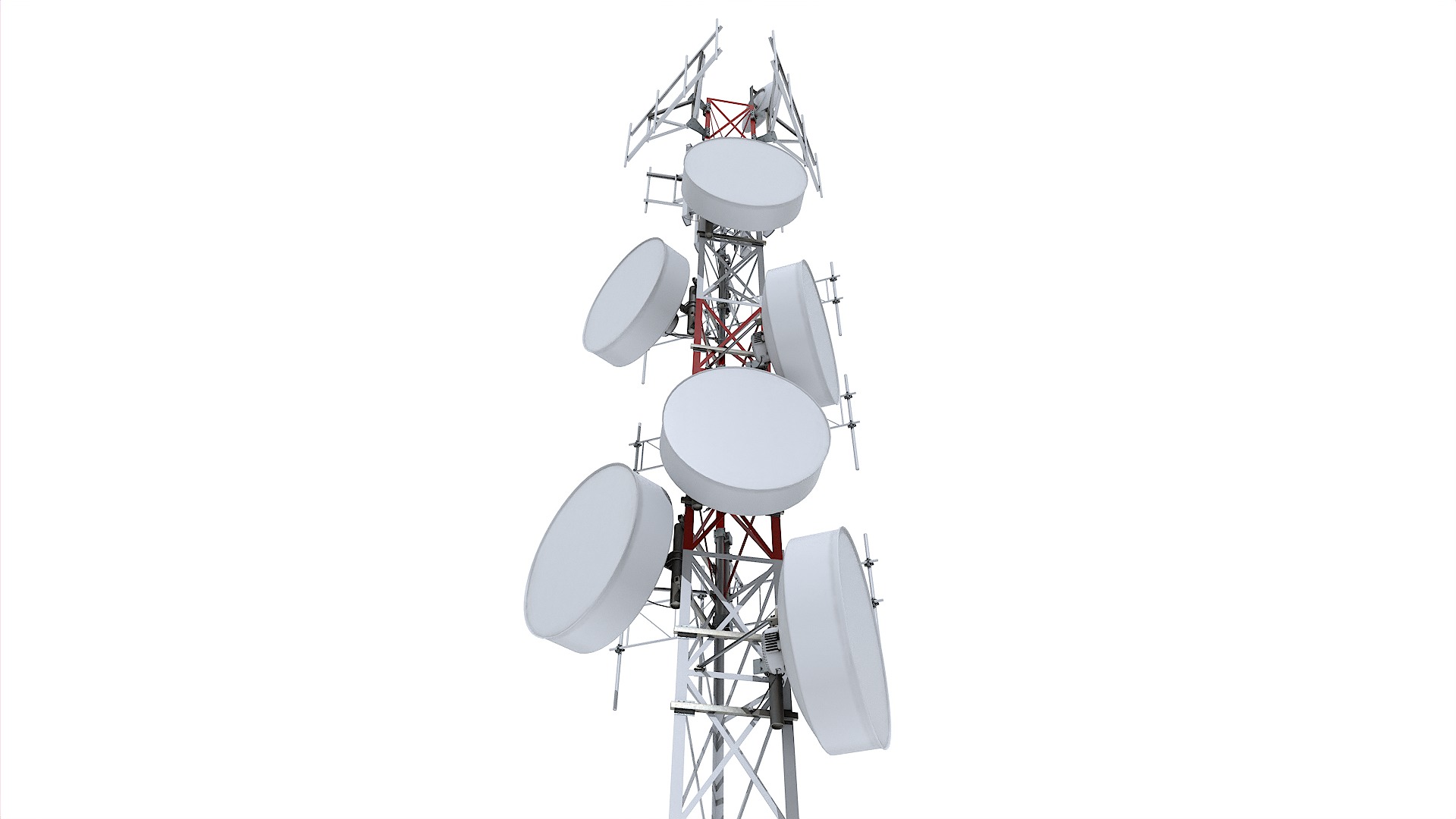 Radio Tower Low-poly 3D model_8