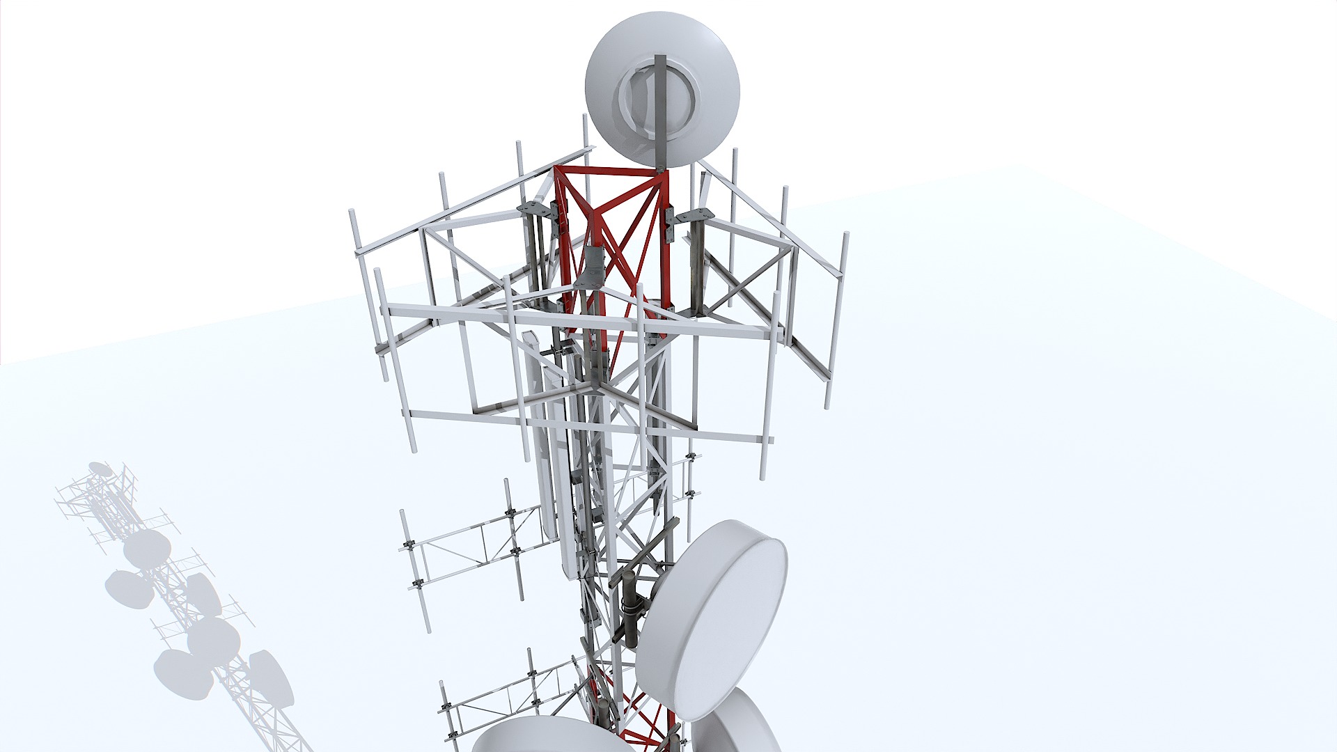 Radio Tower Low-poly 3D model_2