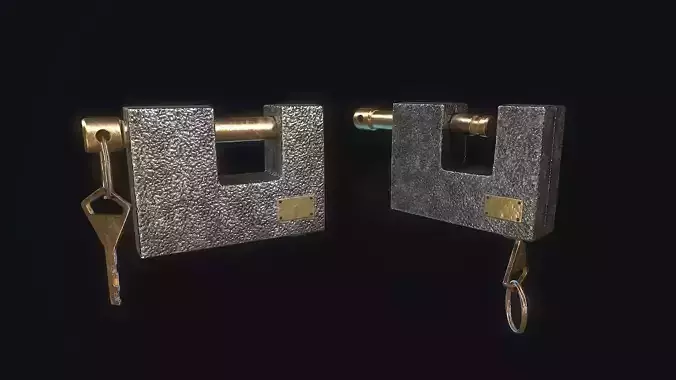 Padlock 8 Low-poly 3D model