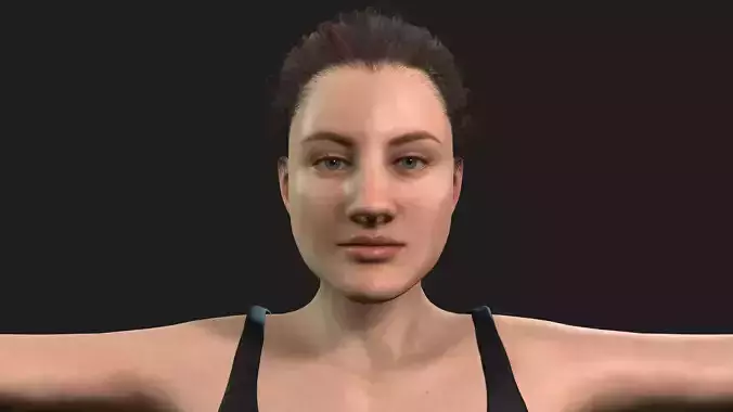 rigged girl hyper realistic model