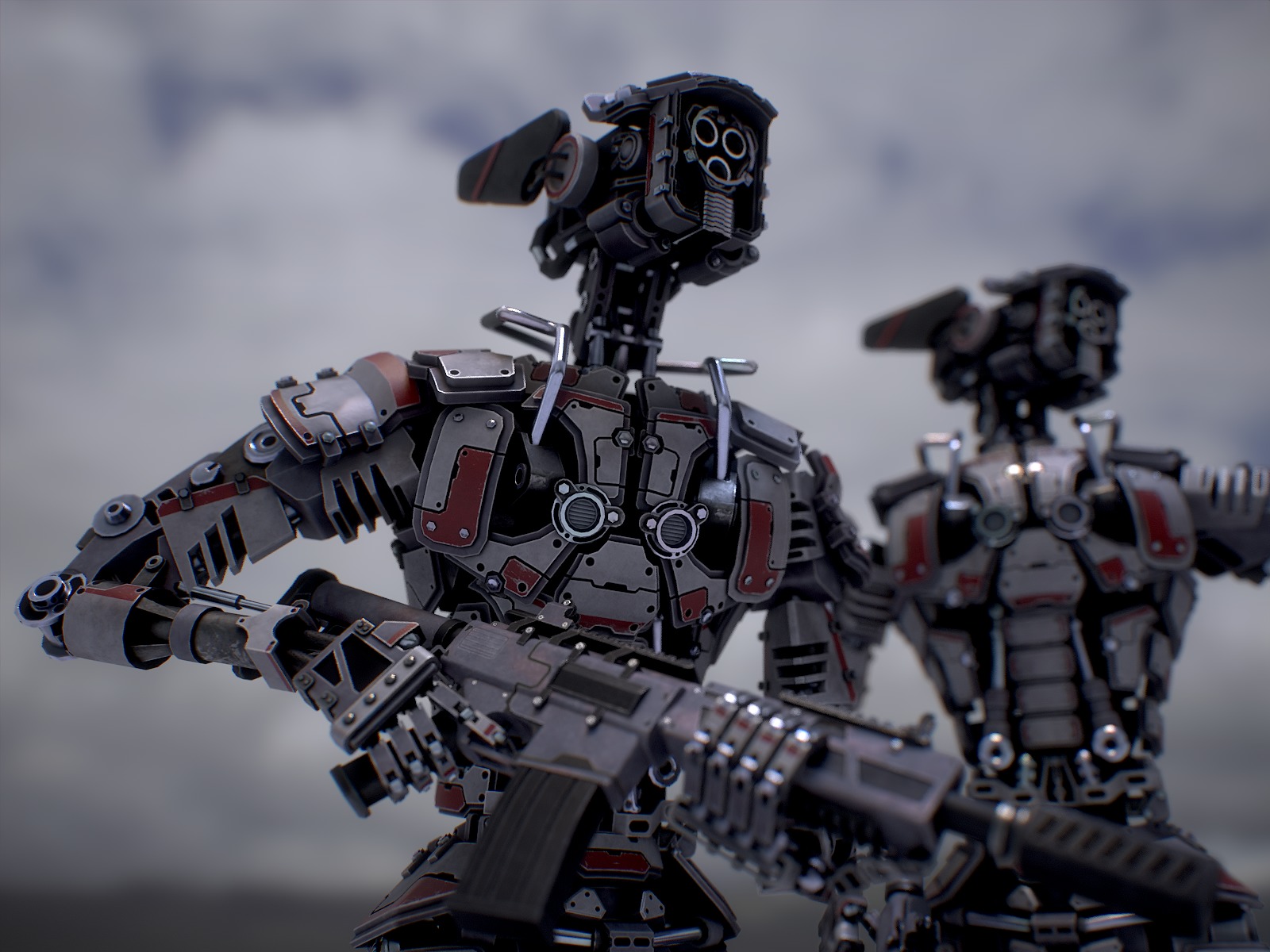 Armored robots team gameready collection _15