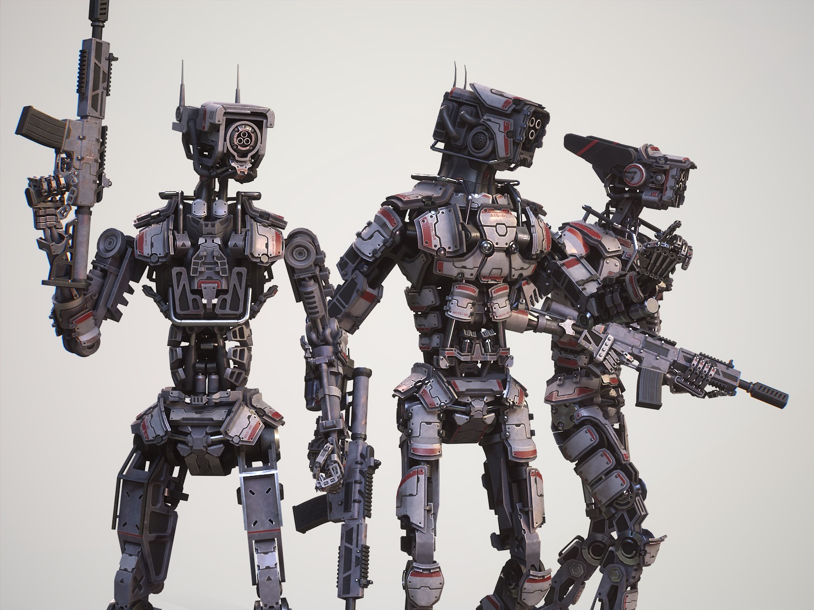Armored robots team gameready collection _9