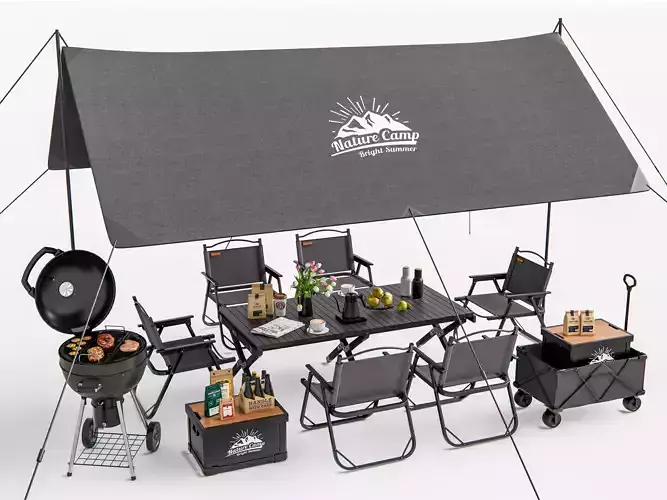 Camping  Outdoor Gear  pack 1 3D model