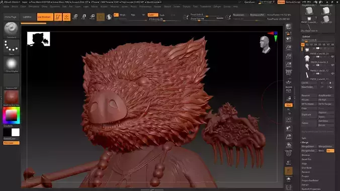 locust weapons of Zhu Bajie 3D print model
