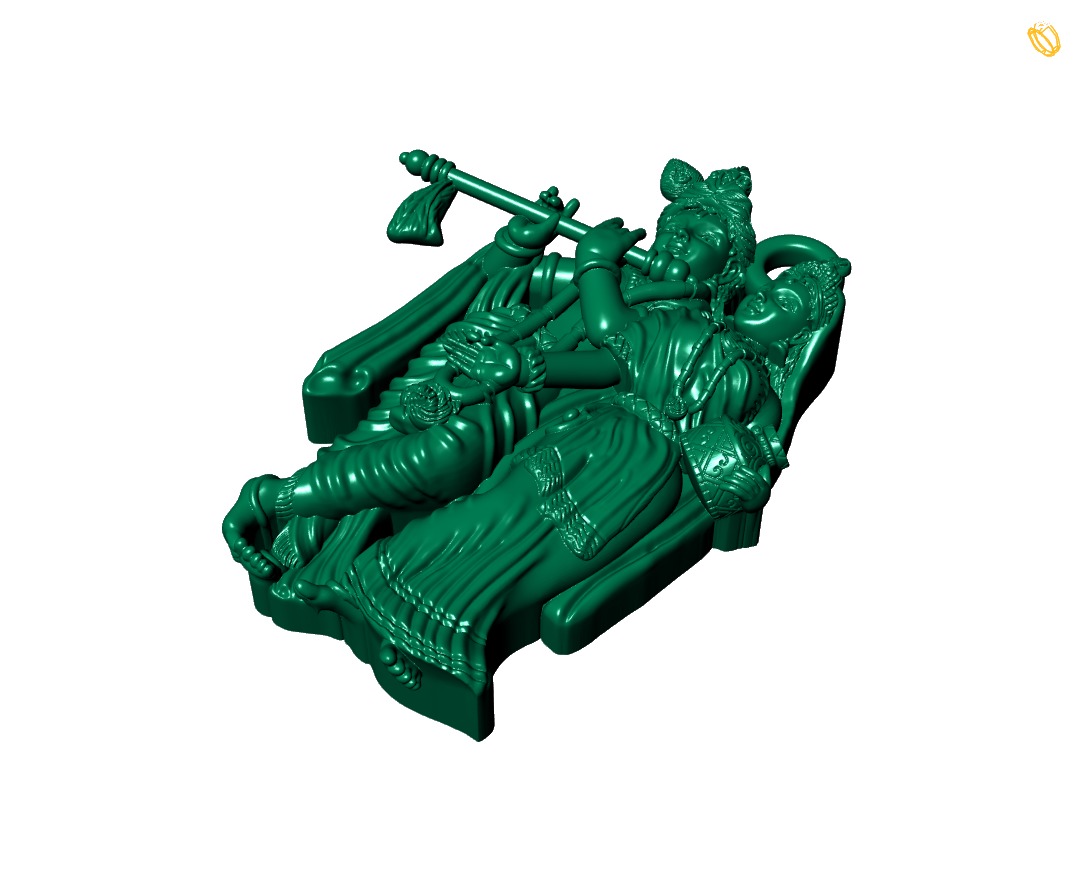 0207 - Radha Krishna Pendant 3D print model_4